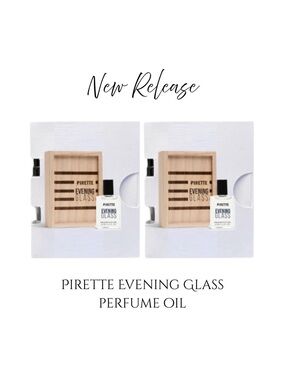 PIRETTE Evening Glass Alcohol-Free Fragrance Oil (2) - 1/5 dram ea. NEW ON CARD